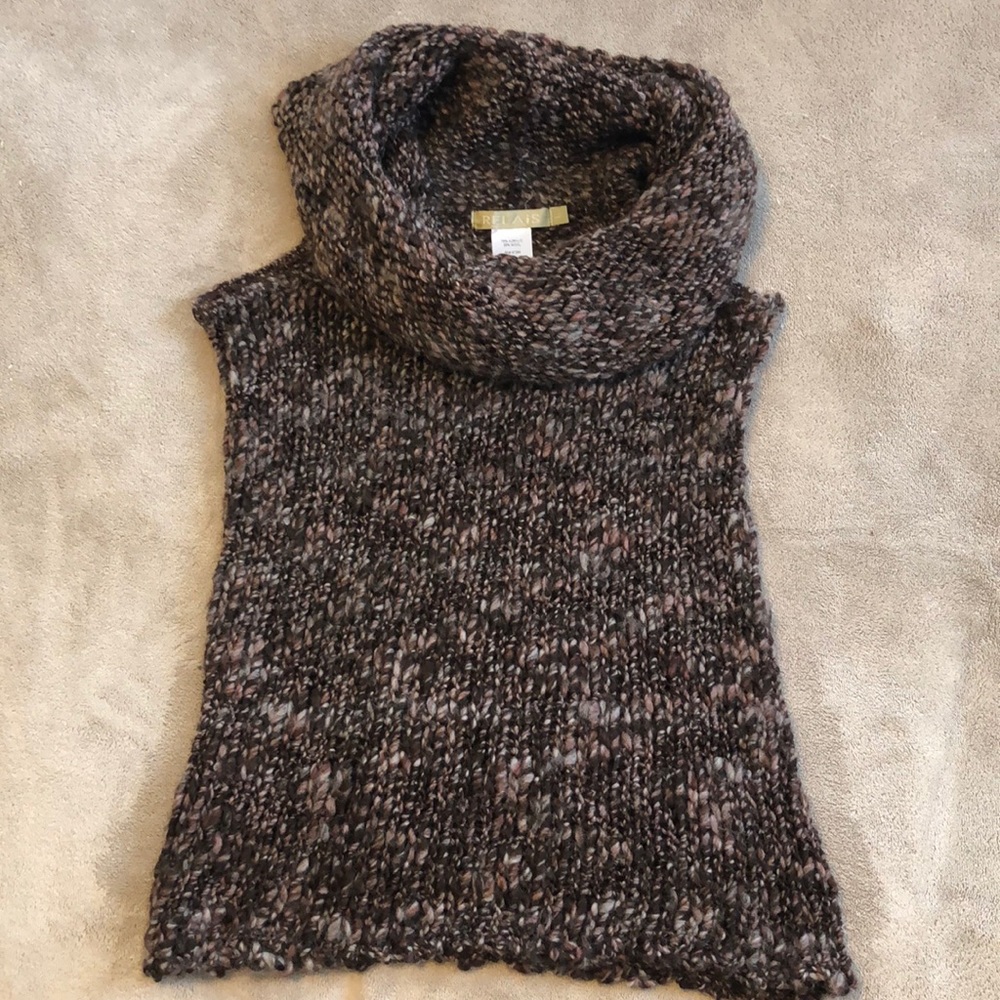 Cowl Neck Sleeveless Sweater
